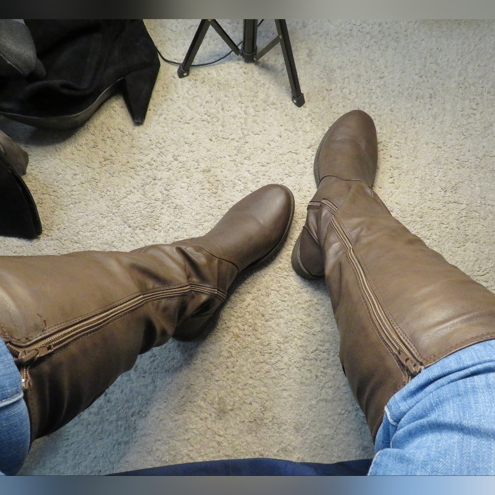 Faux Leather Boots